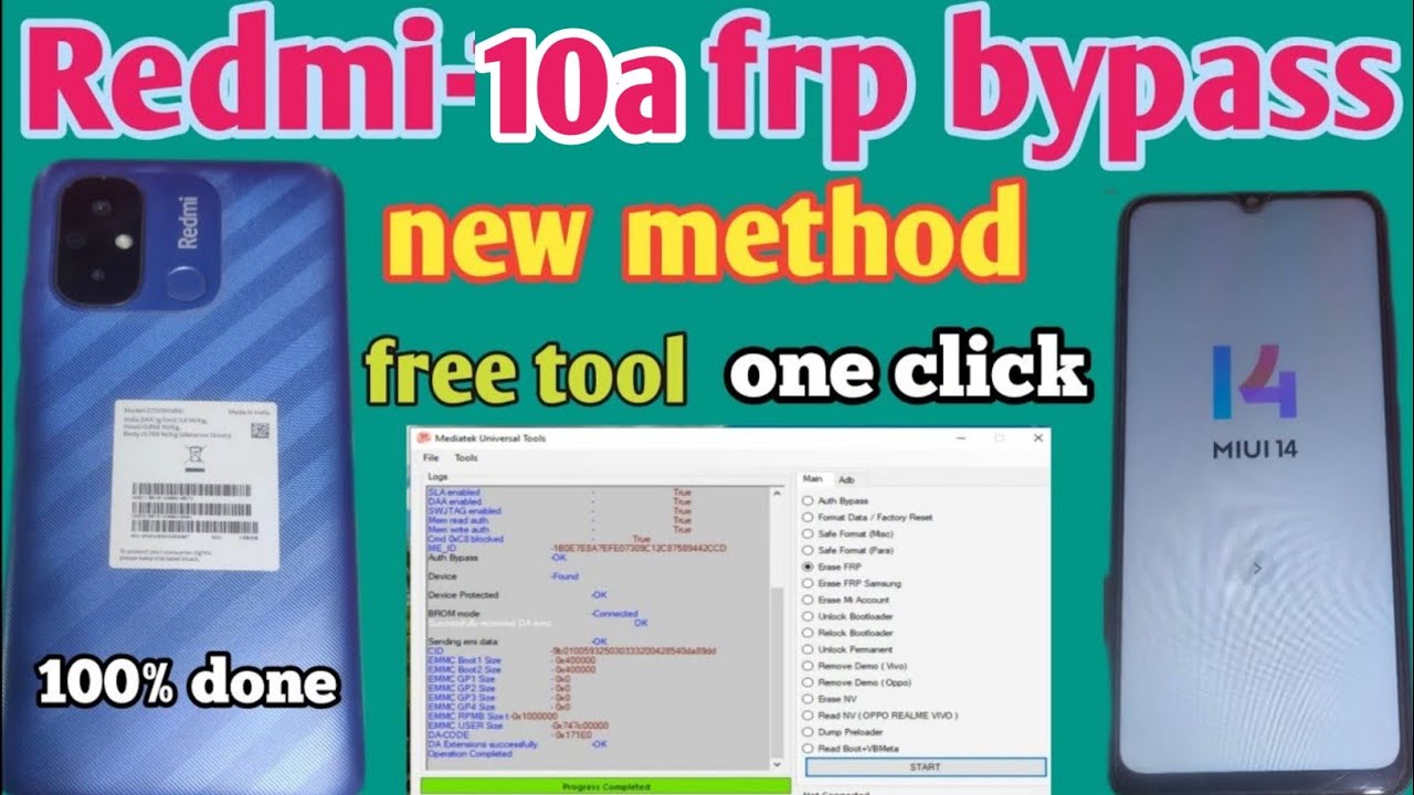 Redmi 10a frp bypass free  tool/Redmi 10a frp bypass 12.5 android 11