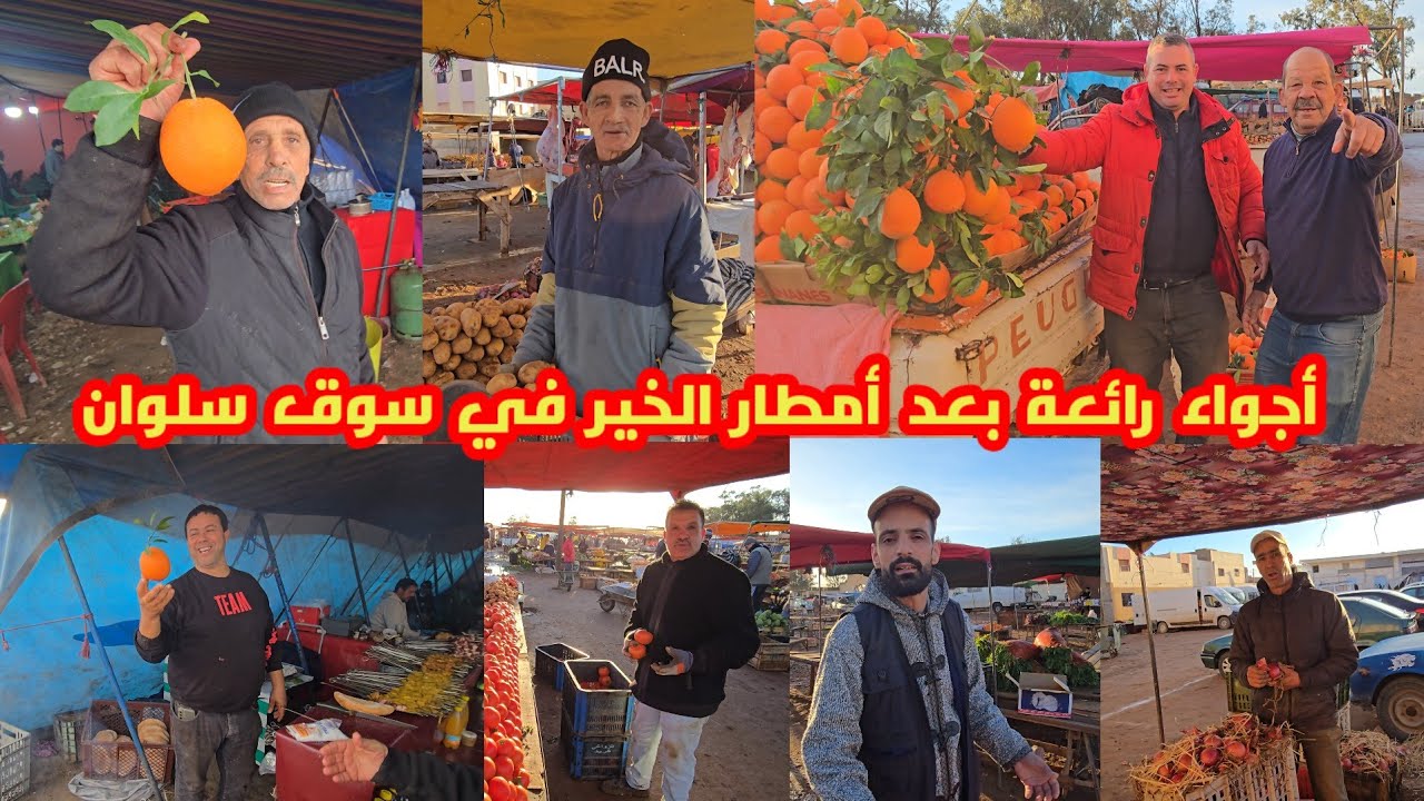 من سوق الأسبوعي بعد أمطار الخير أجواء رائعة شوفو أثمنة الخضر بطاطس 5 درهم شوفو الفيديو