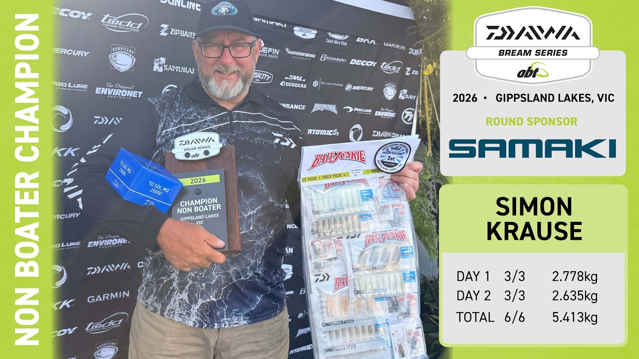 2026 Daiwa BREAM Series | Samaki Gippsland Lakes Non Boater Champion Interview with Simon Krause