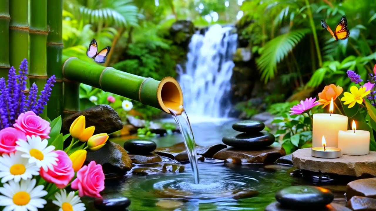 Peaceful Deep Sleep Music with Soft Piano and Flowing Water Sounds | Nature Water for Anxiety Relief