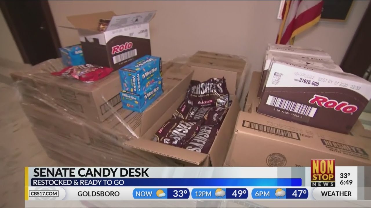 Senators hitting up candy desk during impeachment trial