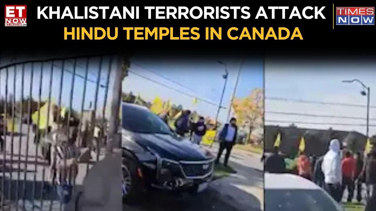 Chaos in Canada: Khalistani Terrorists Launch Violent Attack on Hindu Temples |  World News