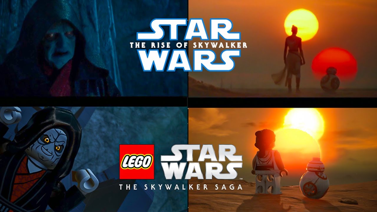 Lego Star Wars The Skywalker Saga VS Star Wars Movie - Exegol Scenes Comparison
