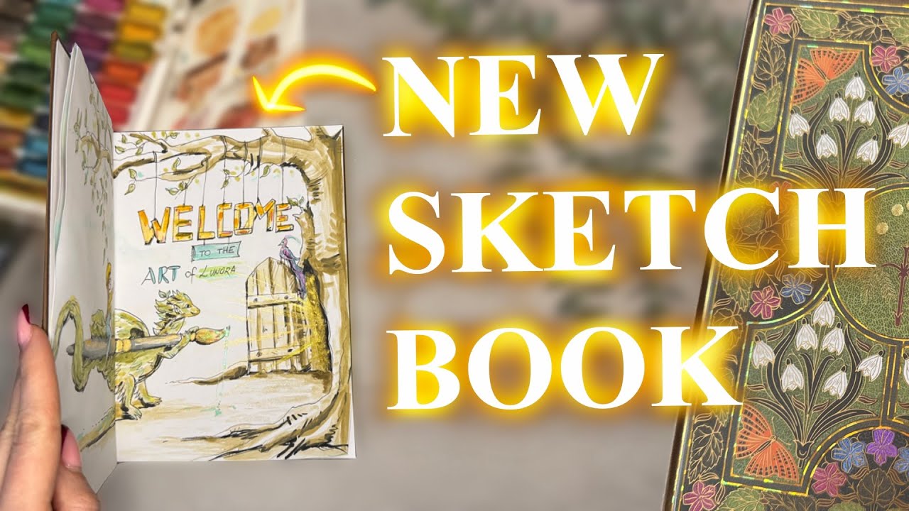 Starting a NEW Sketchbook | Relax Video 🌱 | No talking 🌼