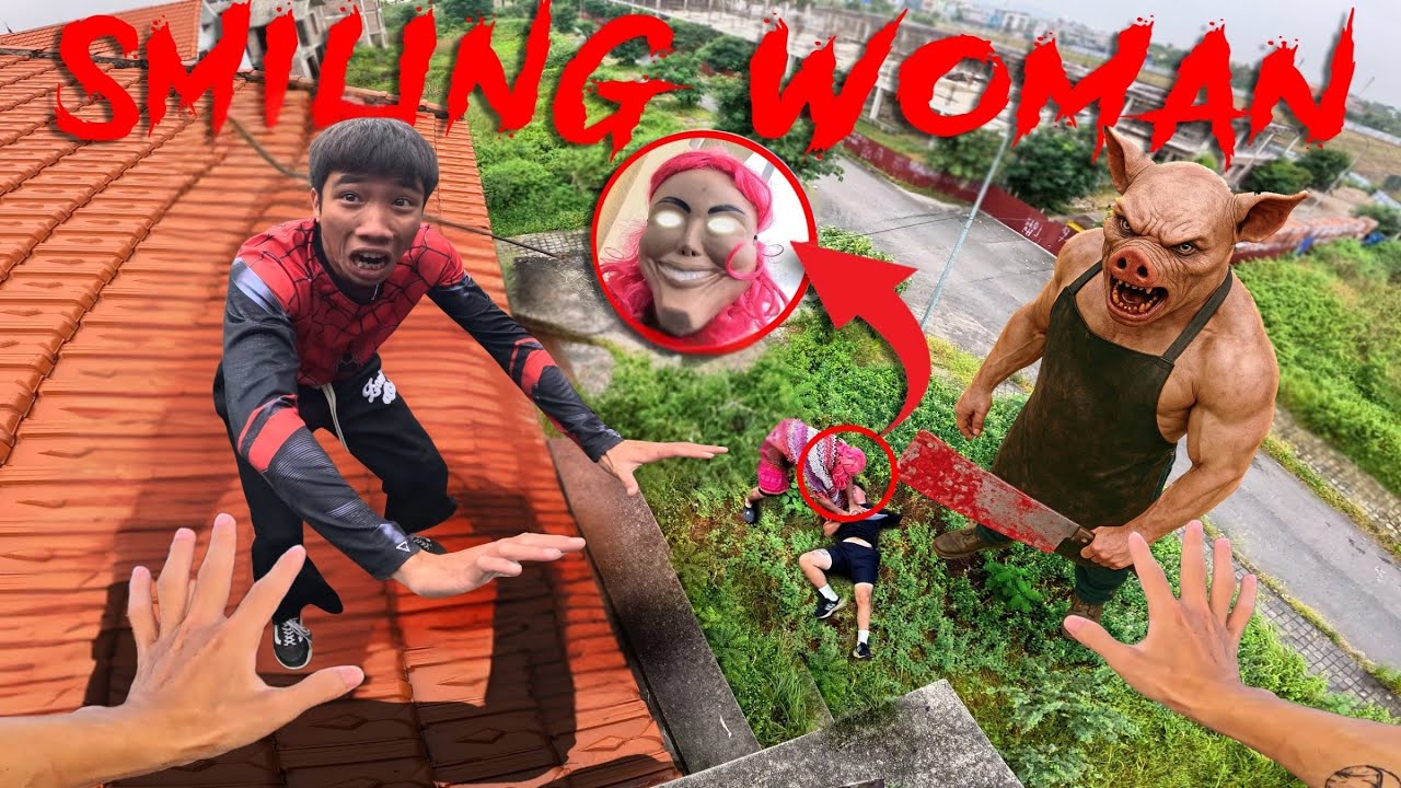 ESCAPING SMILING WOMAN 50.0 | Parkour Pov Horror Film| By B2F Viet Nam