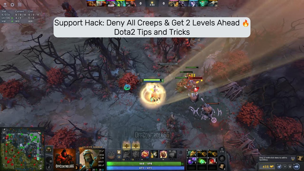 Support Hack: Deny All Creeps & Get 2 Levels Ahead 🔥| Dota2 Tips and Tricks