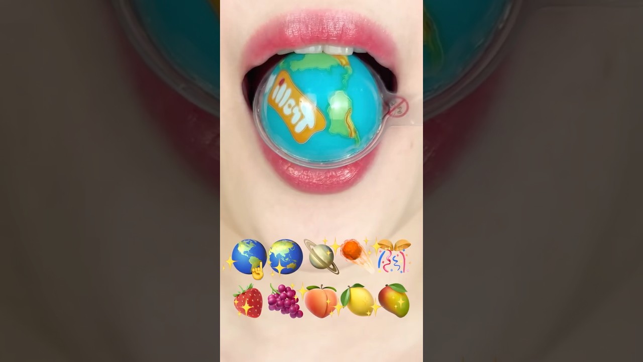 ASMR EARTH BALL JELLY 지구젤리 (eating sounds)