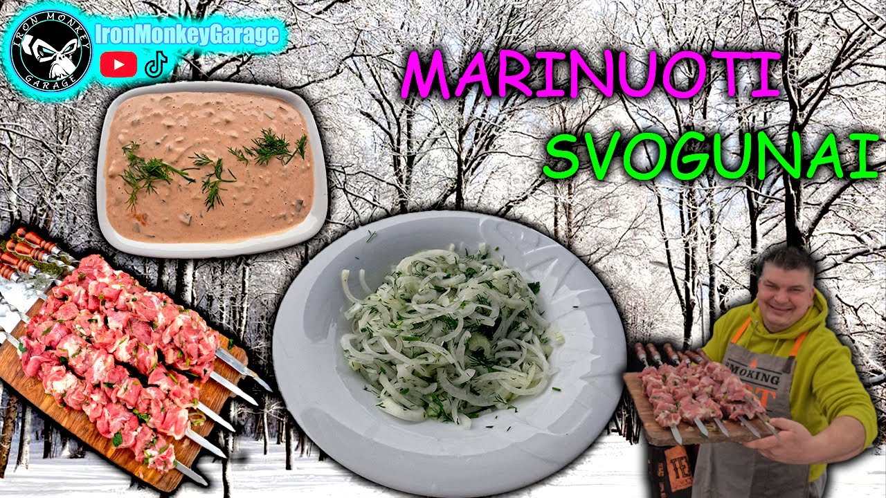 Skaniausi marinuoti SVOGUNAI prie saslyko + agurkinis padaziukas!!!