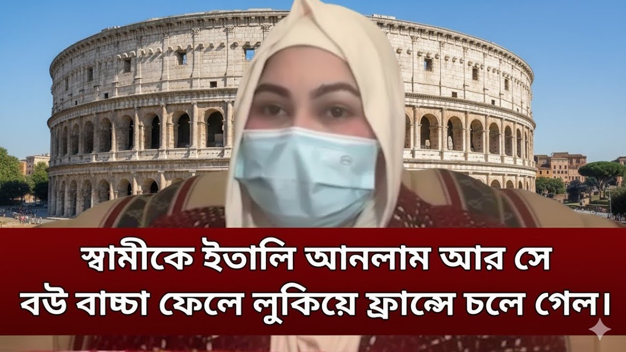 স্বামীকে অনেক কষ্ট করে 🇮🇹🇮🇹 #ইতালি আনছে। অথচ সে বউ–বাচ্চাকে ফেলে লুকিয়ে ফ্রান্সে চলে গেছে। জীবনে 