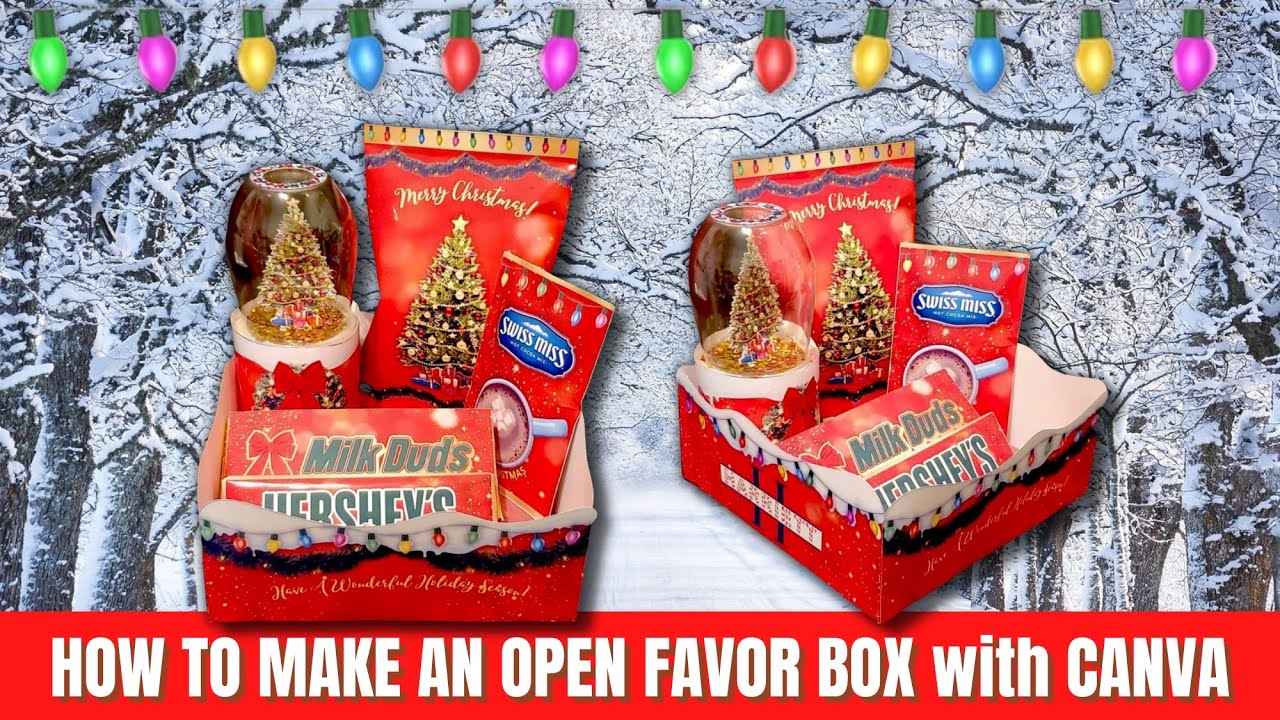 CANVA How To Make Open Favor Boxes Pt 1:  Box Design