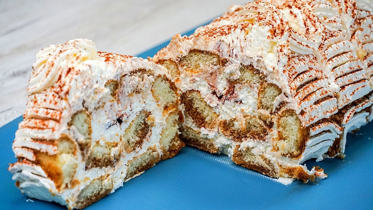 Ohne Eier, ohne Backen, ein schnelles und einfaches Dessert - Tiramisu-Roulade!