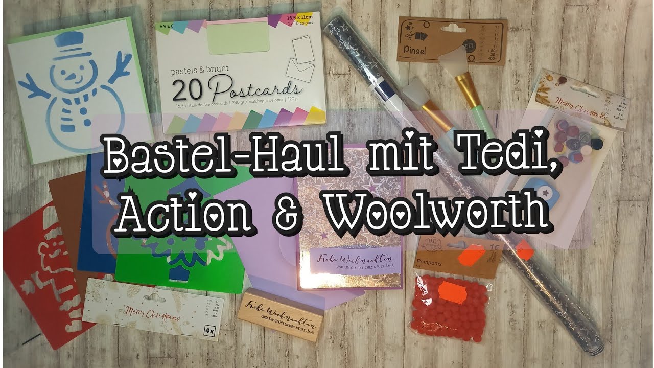 Tedi-Haul + Action & Woolworth: Weihnachtsbastelsachen und mehr inkl. 2 schnelle Weihnachtskarten