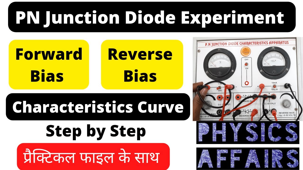 PN Junction Diode Experiment | Forward and Reverse bias | V-I Characteristics Curve
