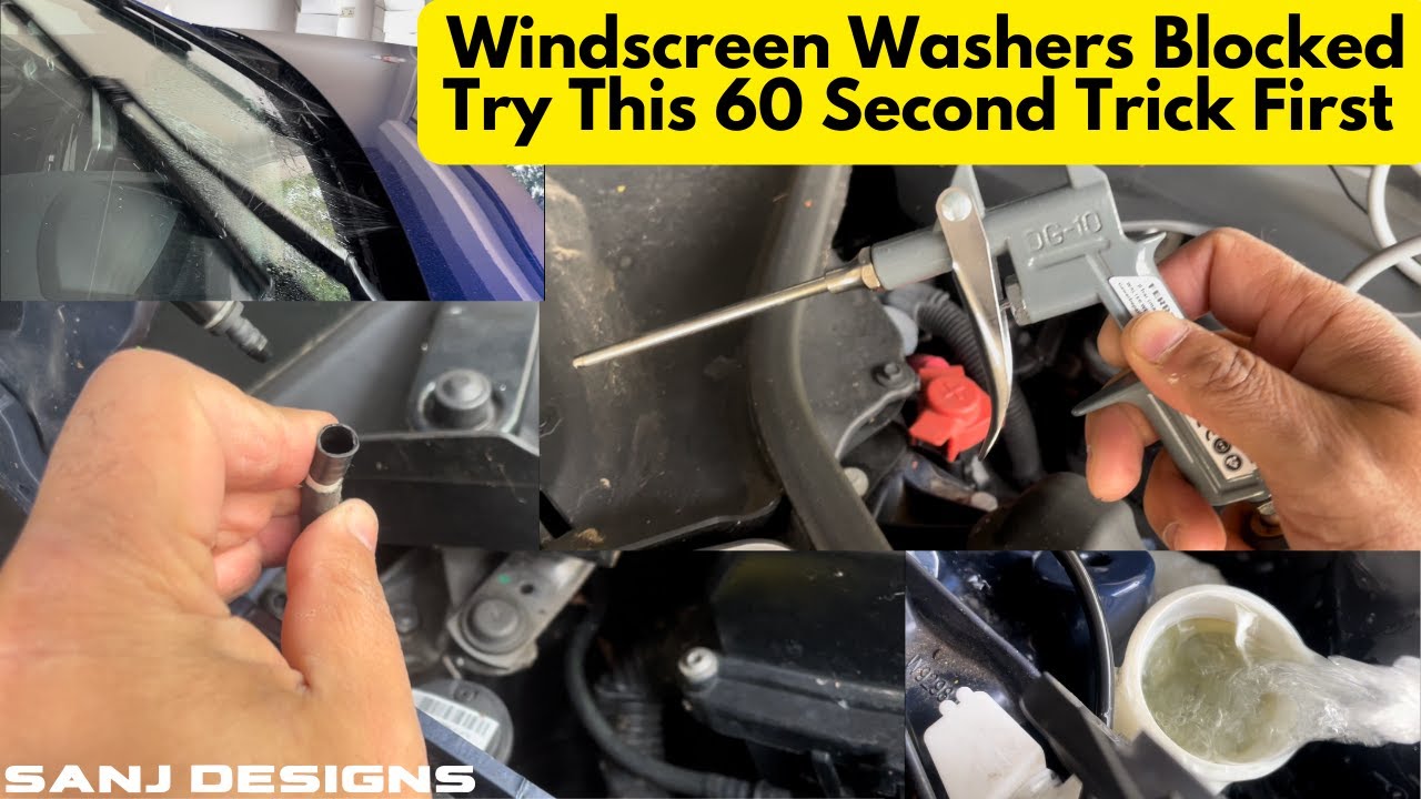 Windscreen Washers Blocked - Try This 60 Second Trick First!