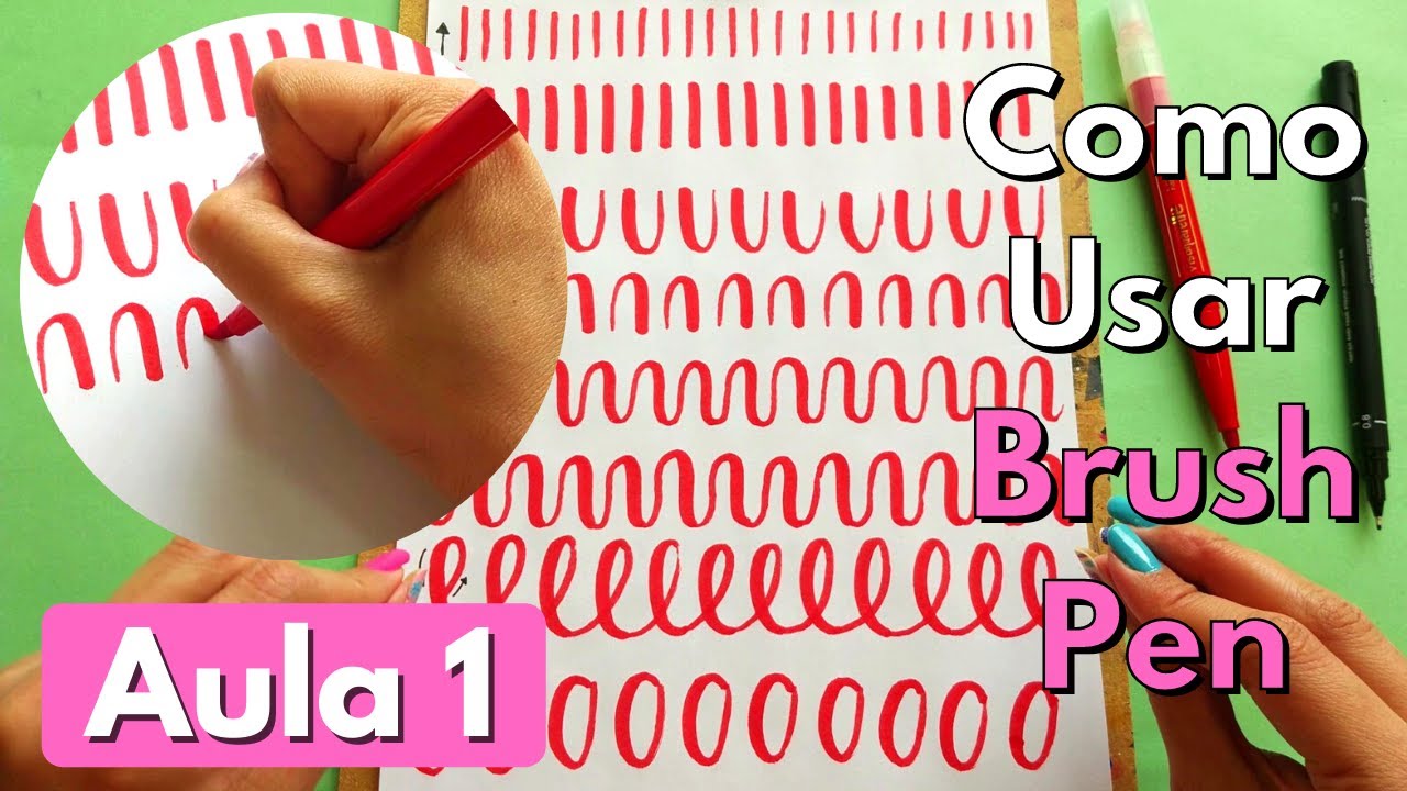 Como Usar BRUSH PEN - EXERCÍCIOS BÁSICOS [Lettering para Iniciantes]