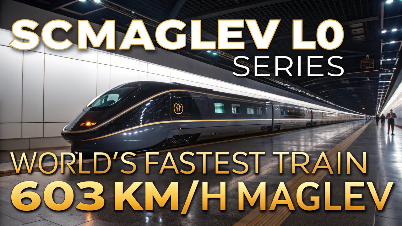 Самый быстрый поезд в мире: серия SCMaglev L0 | Японский магнитный левитатор 603 км/ч