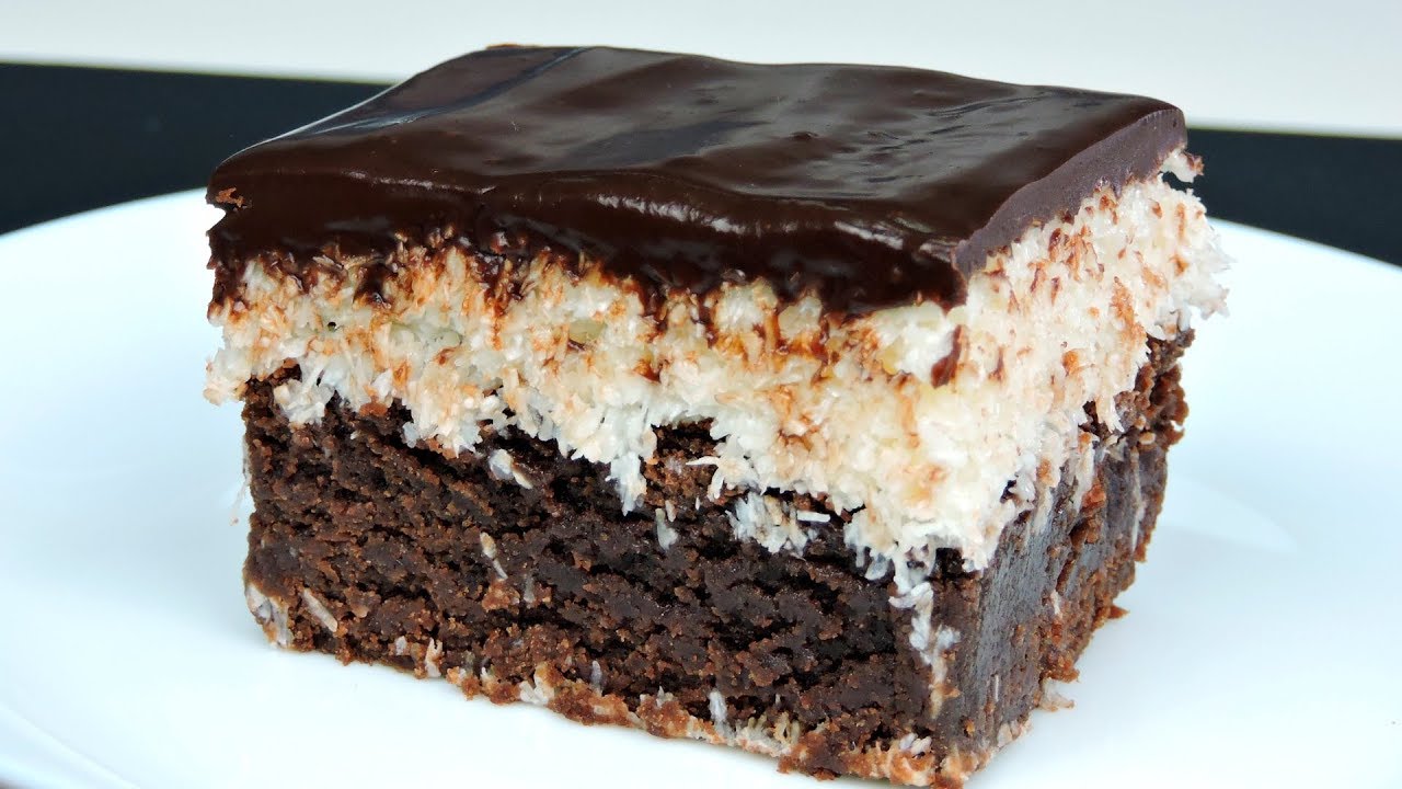 Pastel de chocolate y coco