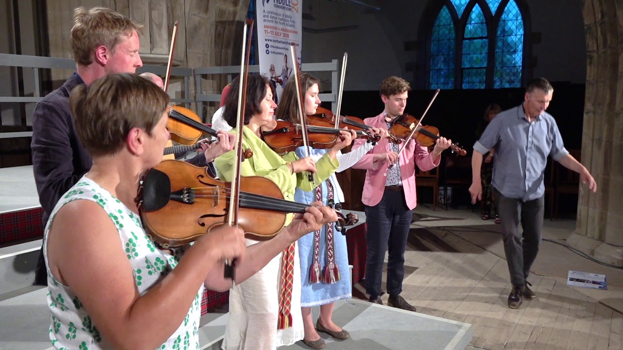 Foot tapping fiddle finale to 2018 North Atlantic Fiddle Festival concert in St Margarets, Braemar