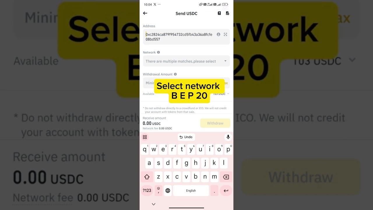 How to Withdraw USDC to a BEP20 Address | Step-by-Step Guide