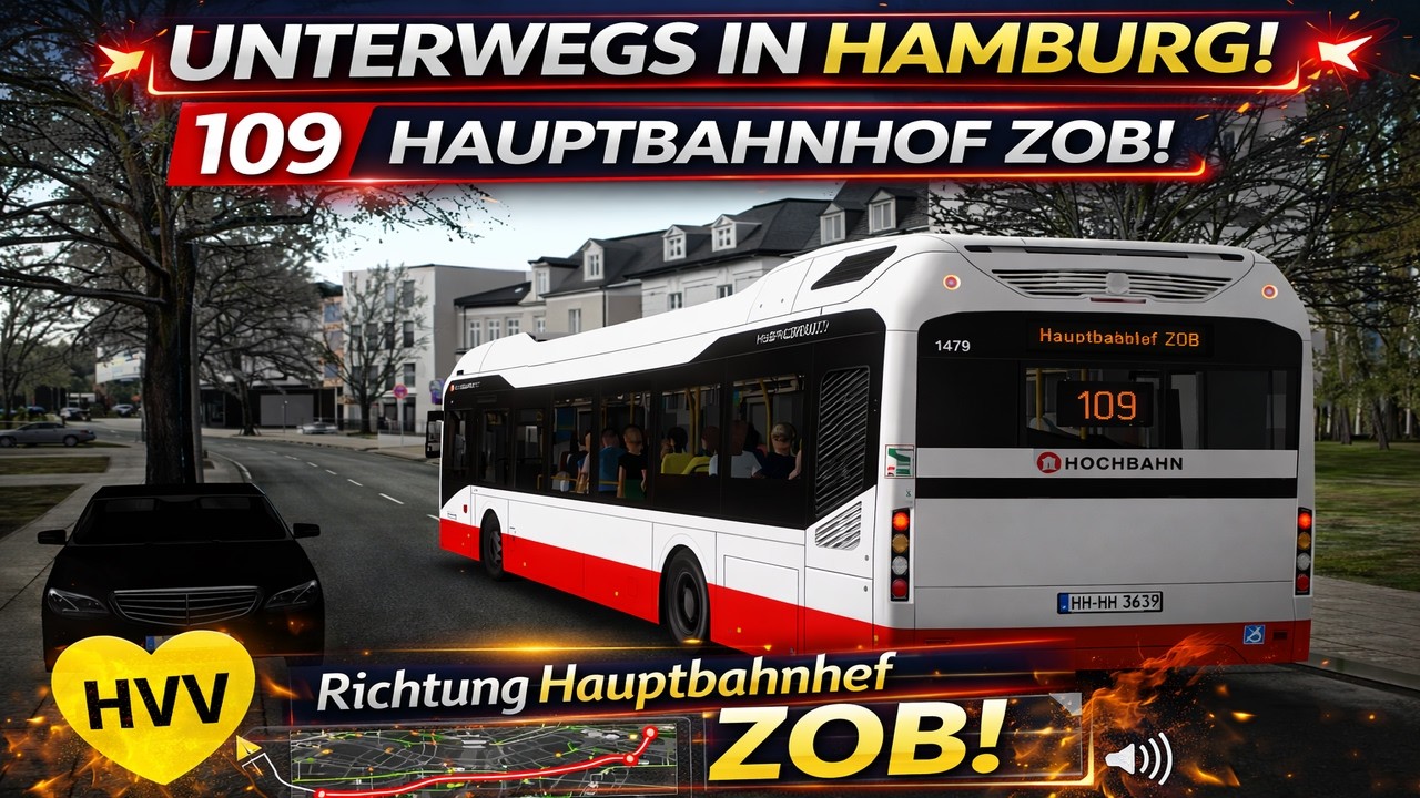MIT DER 109 DURCH HAMBURG! 🚍 Richtung Hauptbahnhof ZOB | OMSI 2