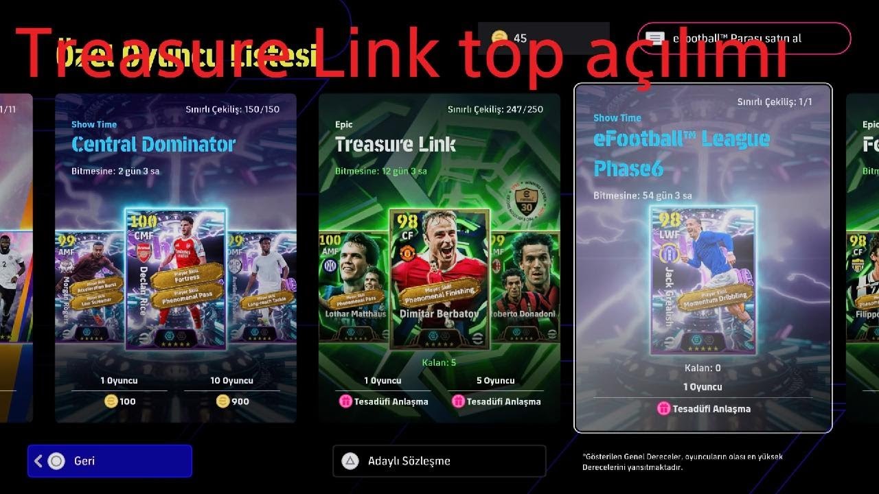 eFootball_2026 Treasure Link Top Açılımı