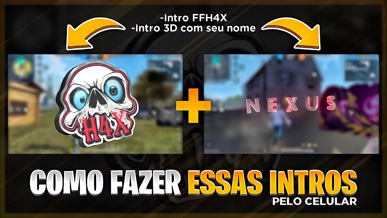 COMO FAZER INTRO DO FFH4X + INTRO 3D PELO CELULAR✅