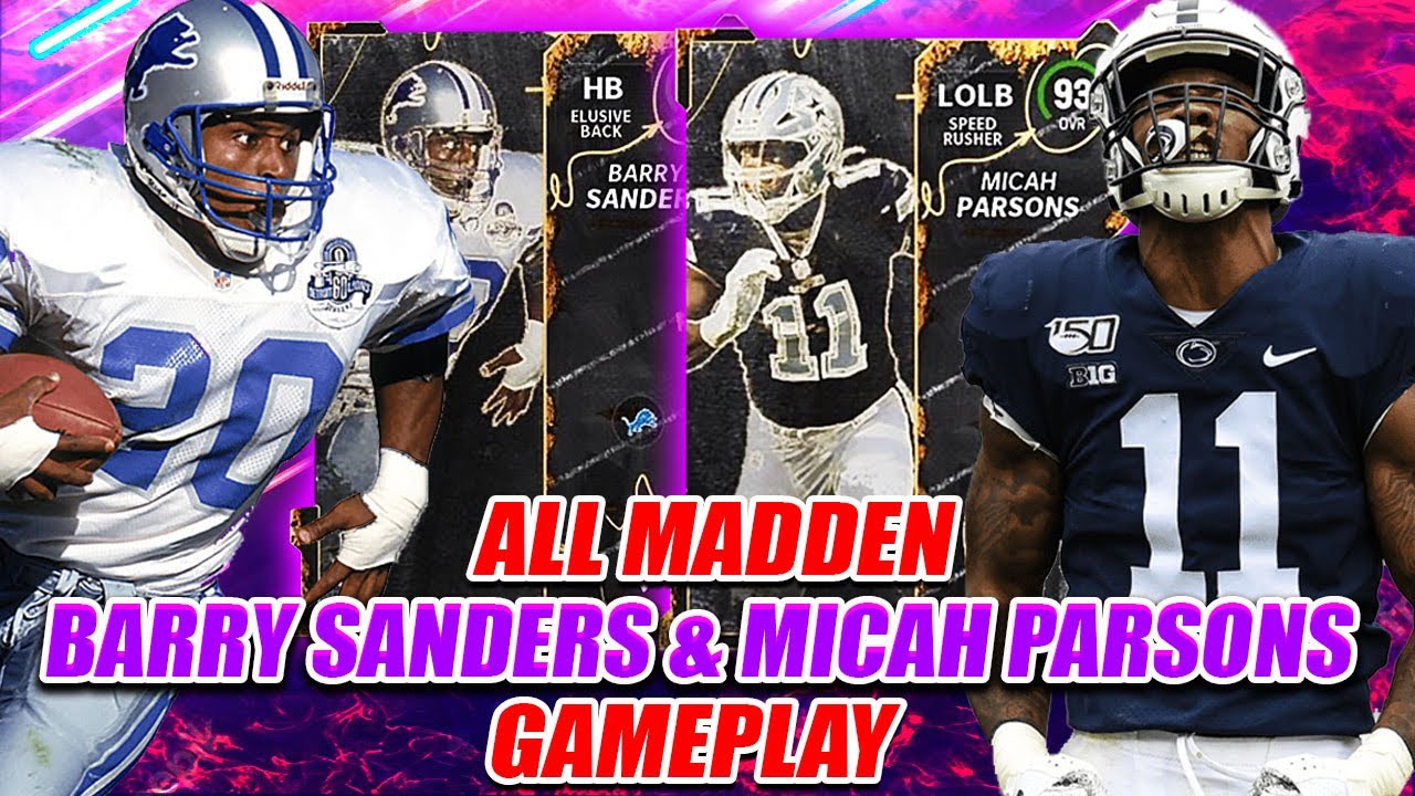 ALL MADDEN BARRY SANDERS & MICAH PARSONS GAMEPLAY! MADDEN 23 ULTIMATE TEAM