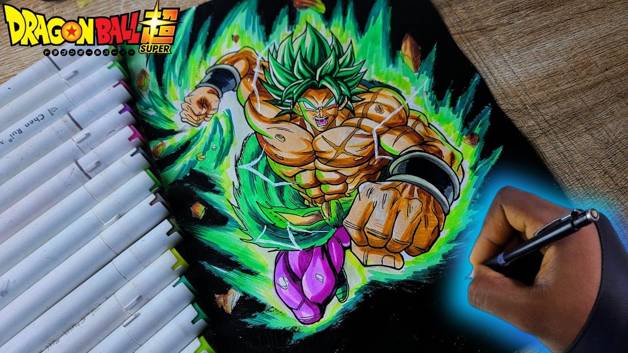 How to Draw Broly The Legendary Super saiyan Fighting Pose🔥-Epic Drawing Tutorial- [ Dragonball ]