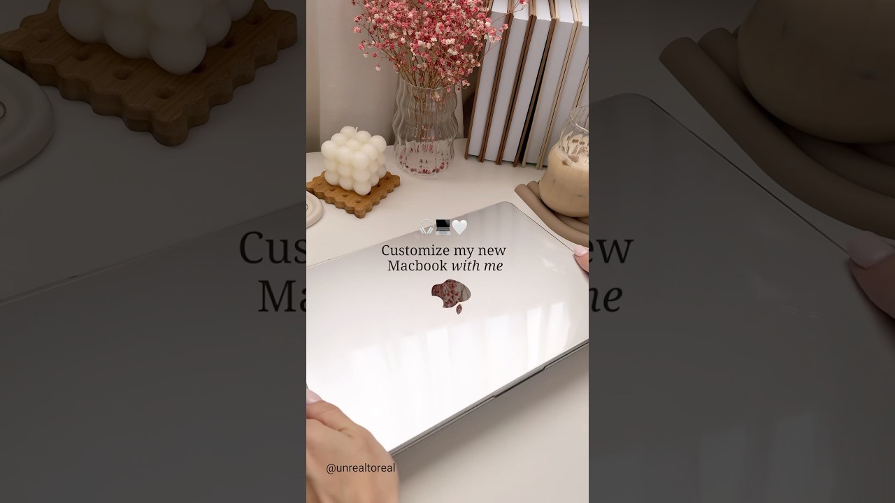 Customize my new MacBook with me 💻🤍 #MacBook #tipsandtricks #techtips #customization #mactips