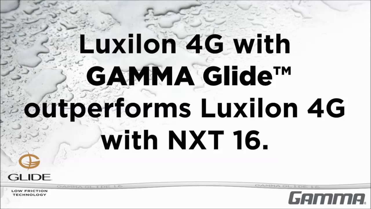 GAMMA Glide: Luxilon 4G with NXT 16 vs Luxilon 4G with Glide