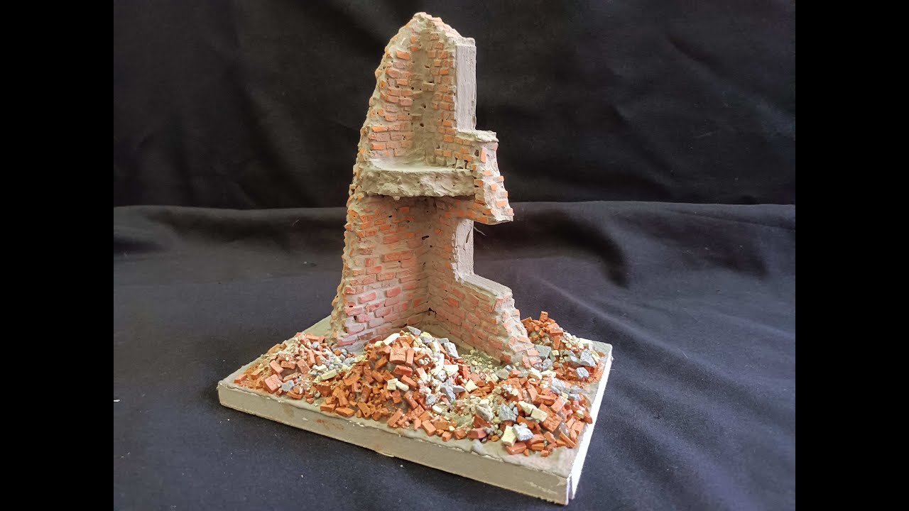 Scale model ruined building. How to make.