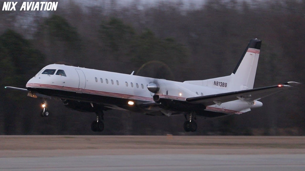 SAAB 2000 TAKEOFF @ OXFORD - Wildcat Touring - Plane Spotting