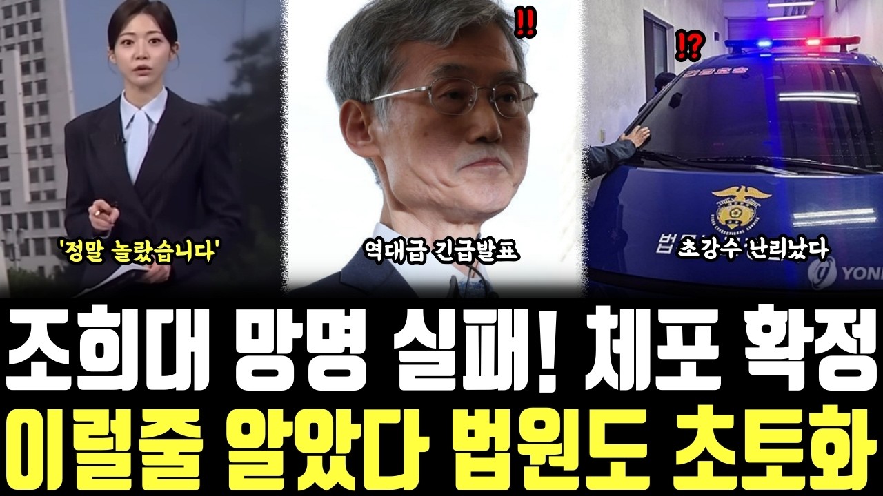 조희대 망명 실패! 체포 확정, 이럴줄 알았다 법원도 초토화