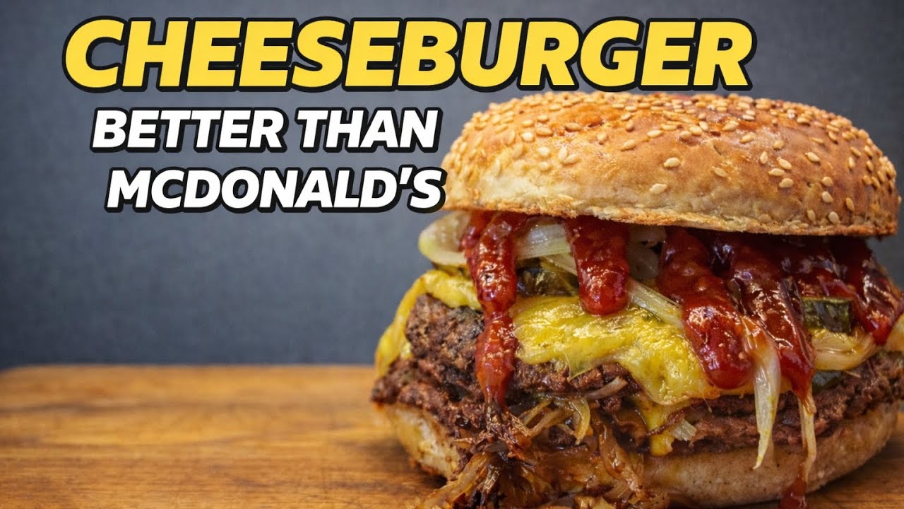 HOW TO MAKE CHEESBURGER BETTER THAN MCDONALD'S #food #cooking #burger #mcdonalds #recipe #easyrecipe