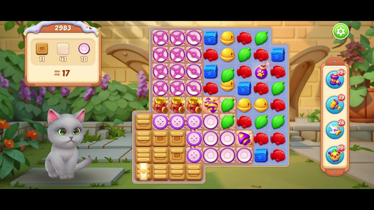 Kitten Match level 2983　パズにゃん　レベル2983