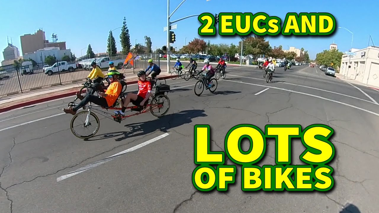 2 EUCs and a LOT of bikes | 33-mile ride with Fresno Cycling Club