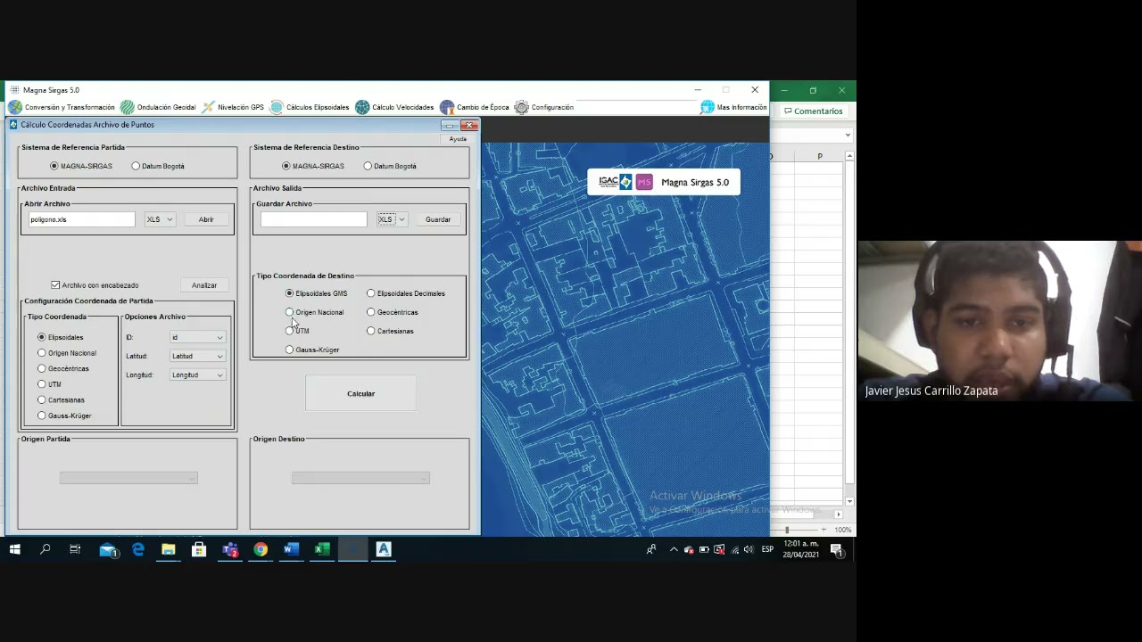 Conversion de Coordenadas por Magna sirgas 5.0