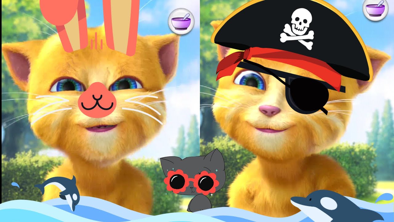 Talking Ginger 2 🍎🍒🌶️ | my talking ginger cat | talking ginger 2 eat with me |