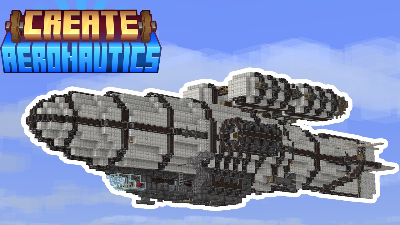 Улучшаю РАБОЧИЙ дирижабль моего друга в Minecraft (ОБЗОР CREATE AERONAUTICS)