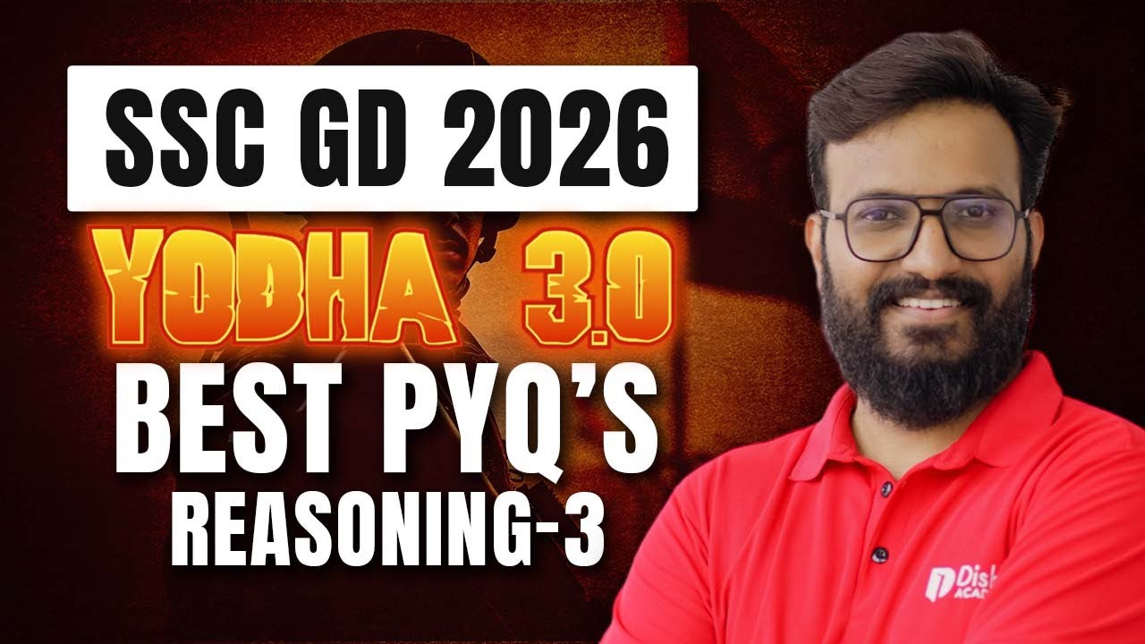 SSC GD 2026 | YODHA 3.0 | BEST PYQ'S | REAONING -3 #ssc #sscgd