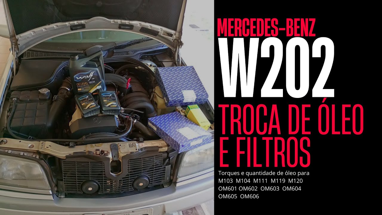 Como trocar óleo e filtros de sua Mercedes C280 W202!