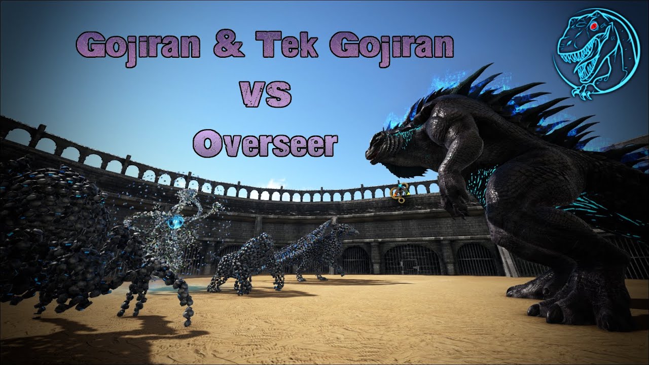 Gojiran & Tek Gojiran vs. Overseer (Alpha) | ARK Kaiju Battle 🦎