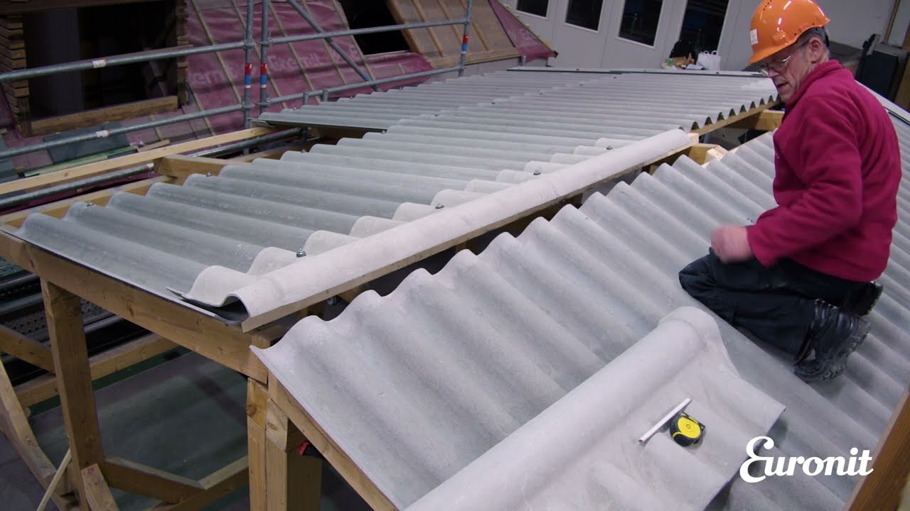 How to install two-piece close fitting & vented ridges on corrugated sheets | Euronit FarmTec