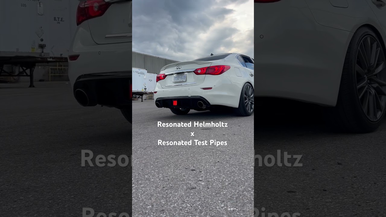 I have finally put on my test pipes 🔥 Sounds so much better #infiniti #q50 #testpipes #exhaust