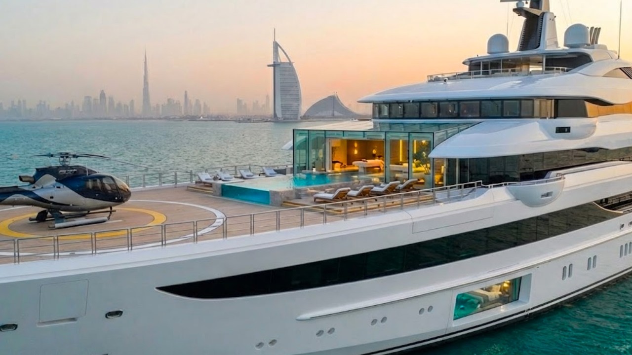 Inside Dubai Sheikh&rsquo;s $500 Million Mega Yacht Floating Palace With Helipad, Spa & Underwater Suite