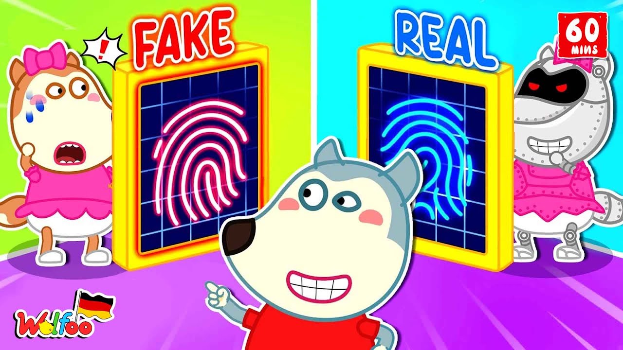 Wolfoo Geschichte 🐺 Hallo Wolfoo ⚡️ Lucy echt vs Falsch - Videos für Kinder