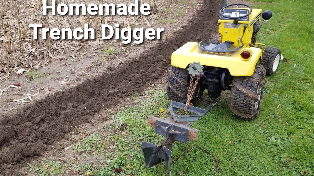 Buliding a trench digger and putting drainage pipe in with my Allis chalmers b112