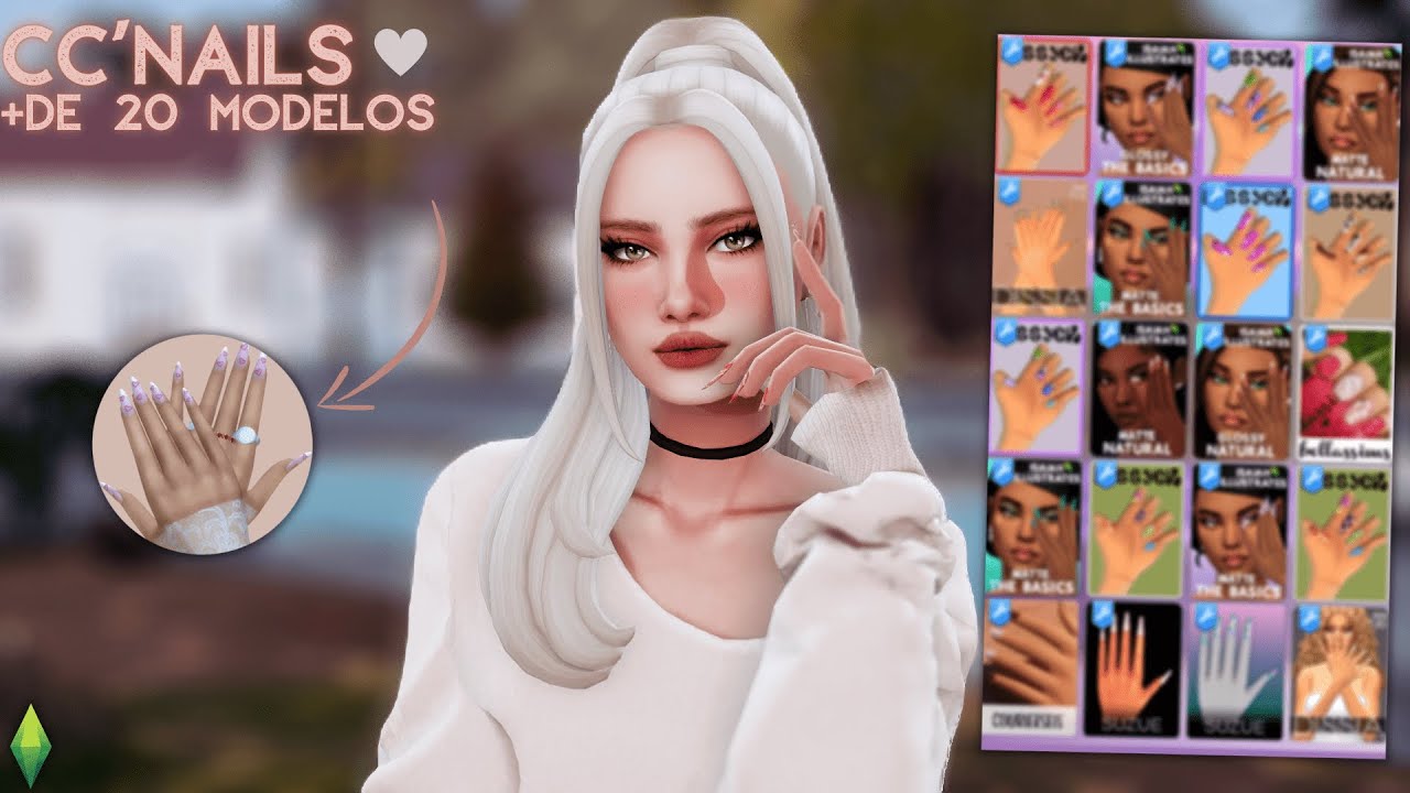 CC HAUL | +de 20 modelos de unhas lindíssimas💅🏼✨| Custom Content | The Sims 4 | Brummer🤍