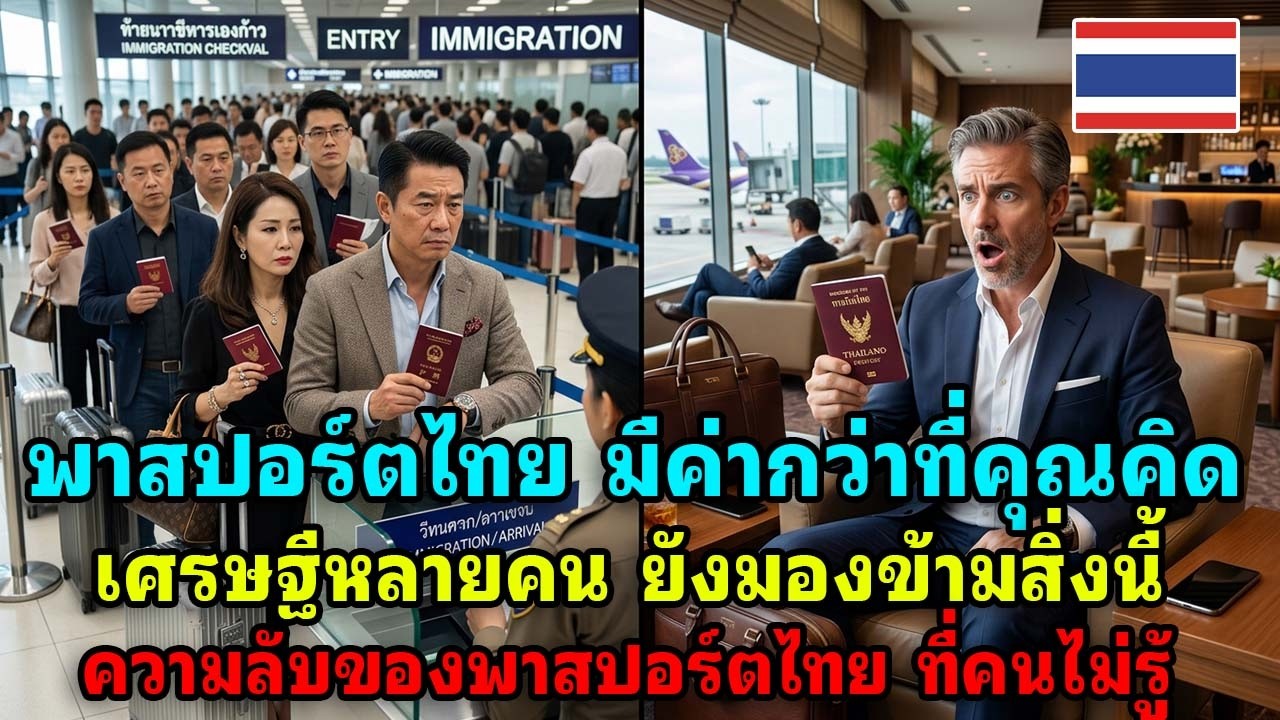 เศรษฐีหลายคนยังไม่รู้! หนังสือเดินทางไทยมีพลังมากกว่าที่คุณคิด