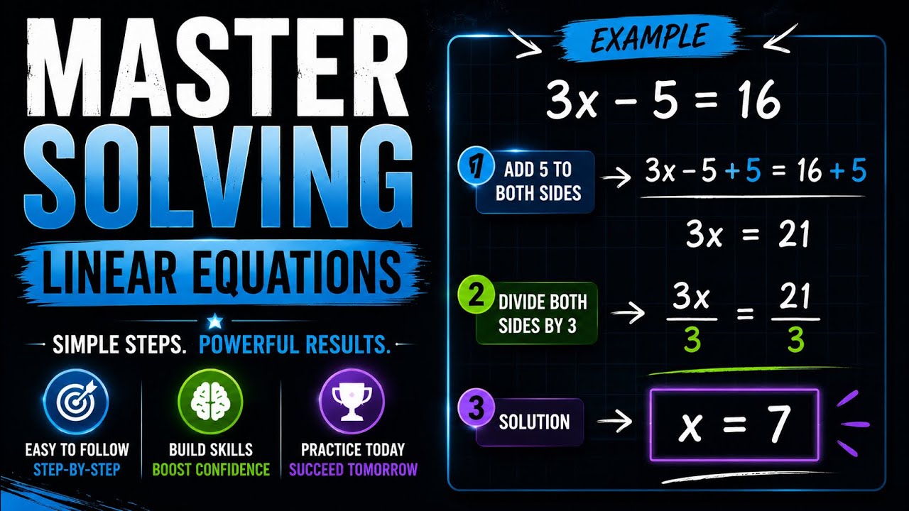 SOLVE Linear Equations | Complete Study Guide 